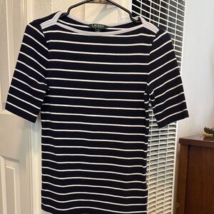 Ralph Lauren Navy and White Striped Garment